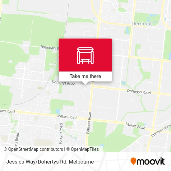 Mapa Jessica Way/Dohertys Rd