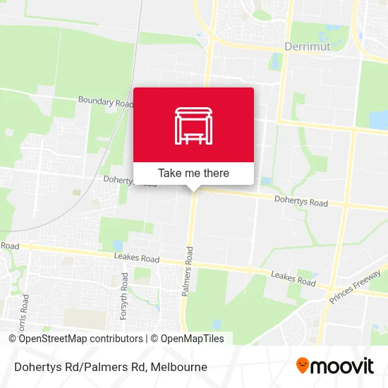 Mapa Dohertys Rd/Palmers Rd