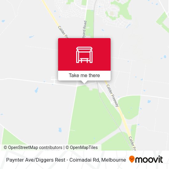 Paynter Ave / Diggers Rest - Coimadai Rd map