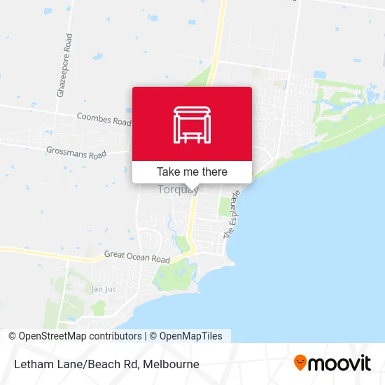 Mapa Letham Lane/Beach Rd