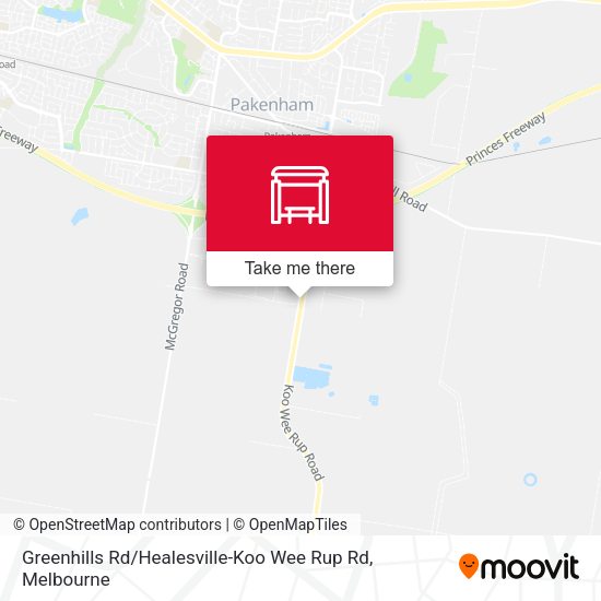 Greenhills Rd / Healesville-Koo Wee Rup Rd map
