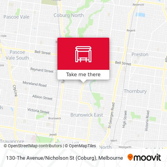 130-The Avenue / Nicholson St (Coburg) map