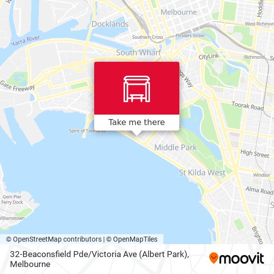 Mapa 32-Beaconsfield Pde / Victoria Ave (Albert Park)