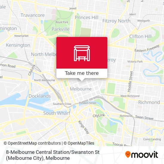 Mapa 8-Melbourne Central Station / Swanston St (Melbourne City)