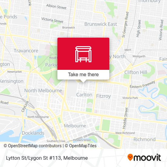 Lytton St/Lygon St #113 map
