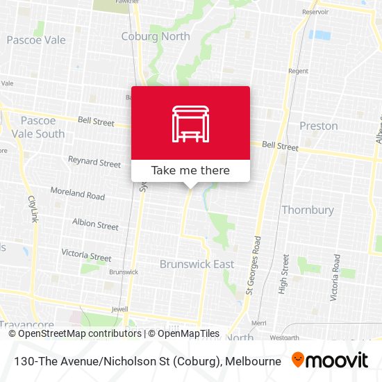 130-The Avenue / Nicholson St (Coburg) map