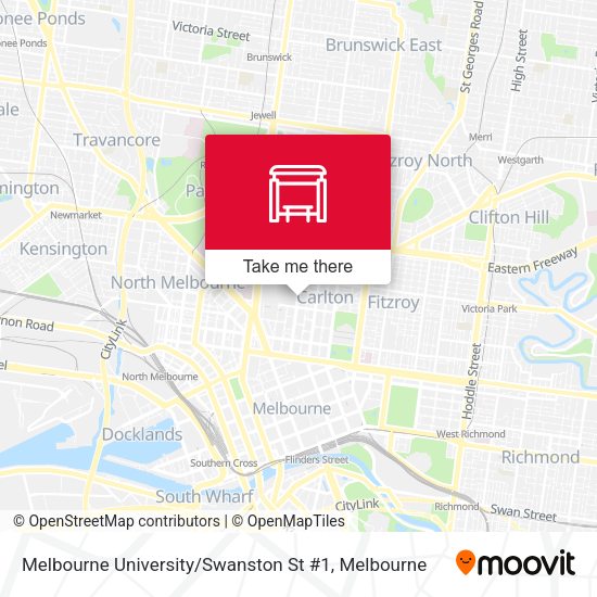 Melbourne University / Swanston St #1 map