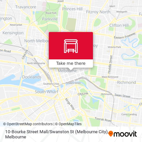 10-Bourke Street Mall / Swanston St (Melbourne City) map