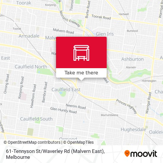 61-Tennyson St / Waverley Rd (Malvern East) map