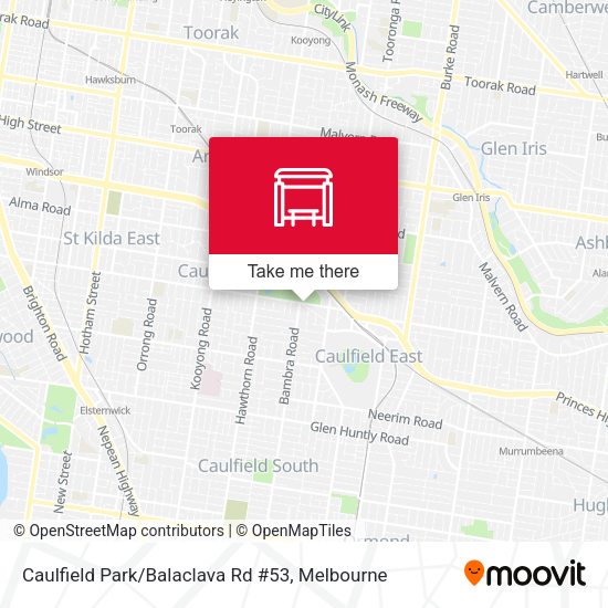 Caulfield Park / Balaclava Rd #53 map