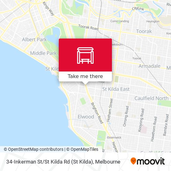 34-Inkerman St / St Kilda Rd map