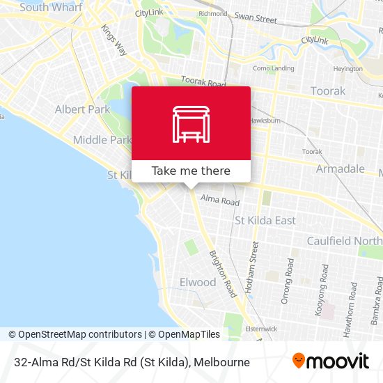 Mapa 32-Alma Rd / St Kilda Rd