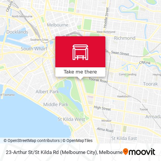 Mapa 23-Arthur St / St Kilda Rd (Melbourne City)