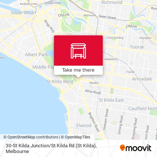 Mapa 30-St Kilda Junction / St Kilda Rd