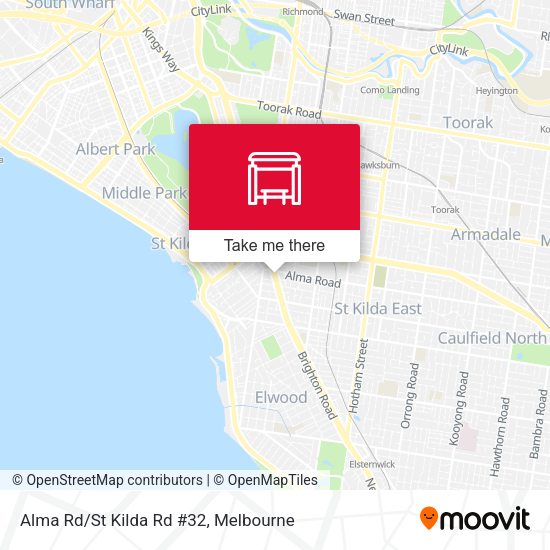 Alma Rd/St Kilda Rd #32 map