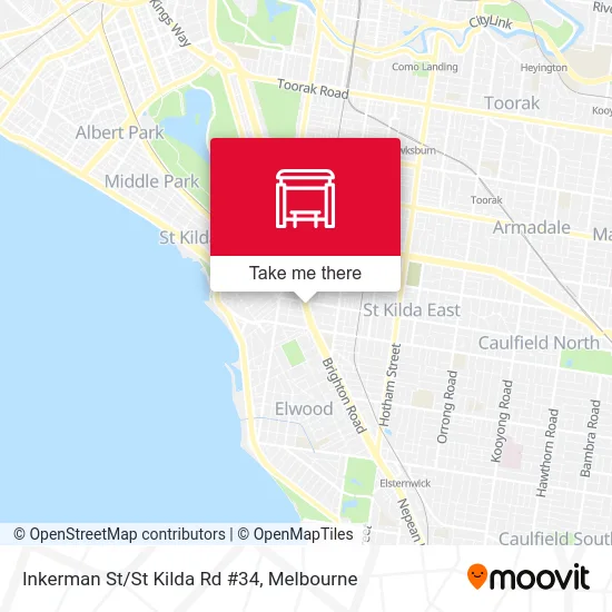 Mapa Inkerman St/St Kilda Rd #34