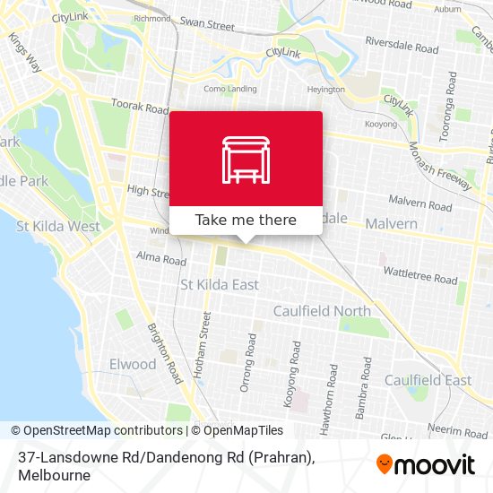 37-Lansdowne Rd / Dandenong Rd (Prahran) map