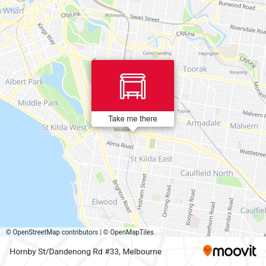 Hornby St/Dandenong Rd #33 map