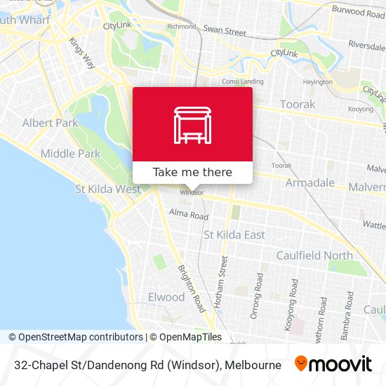 32-Chapel St / Dandenong Rd (Windsor) map