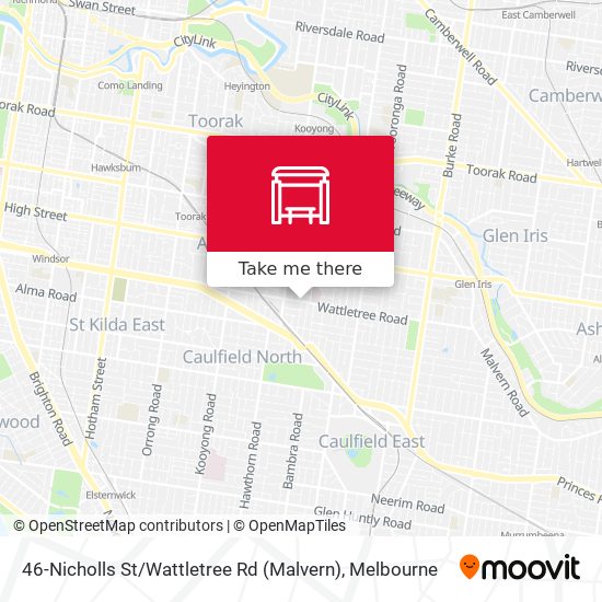 46-Nicholls St / Wattletree Rd (Malvern) map