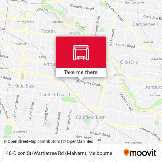 48-Dixon St / Wattletree Rd (Malvern) map