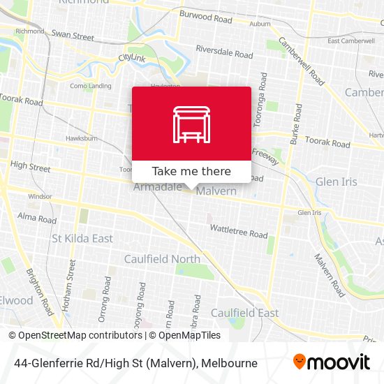 Mapa 44-Glenferrie Rd / High St (Malvern)