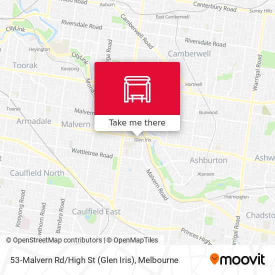 Mapa 53-Malvern Rd / High St (Glen Iris)