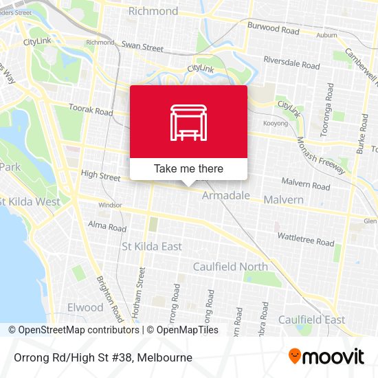 Orrong Rd/High St #38 map