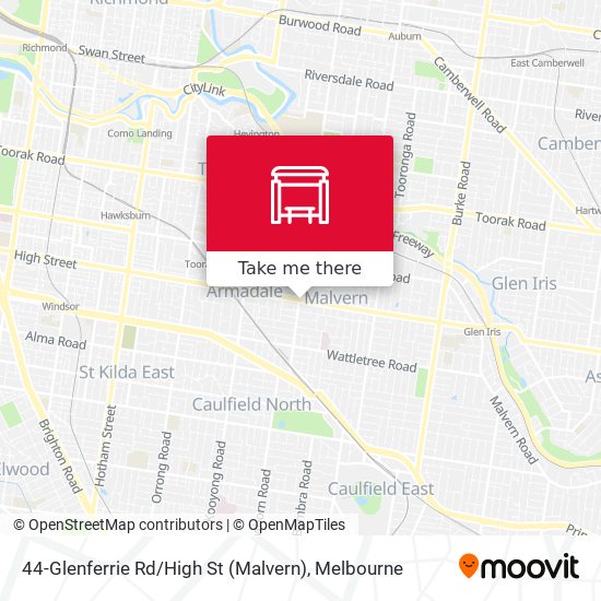 44-Glenferrie Rd / High St (Malvern) map