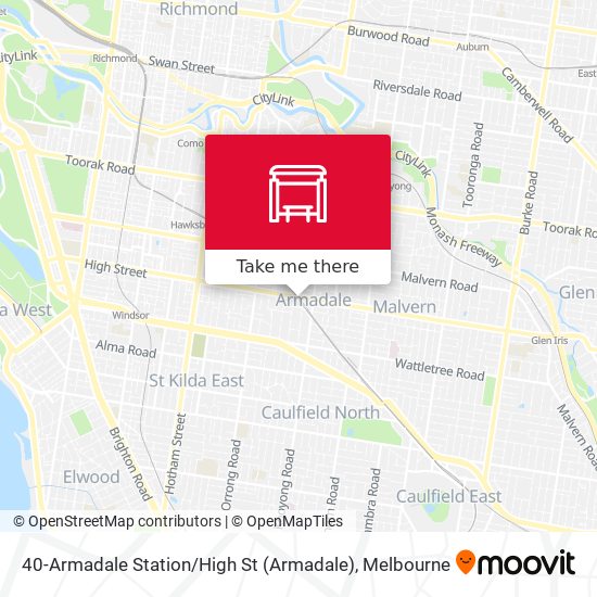 40-Armadale Station / High St map