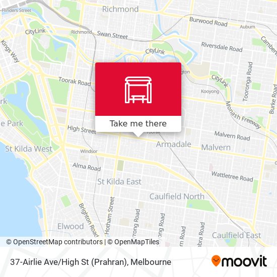 37-Airlie Ave / High St (Prahran) map