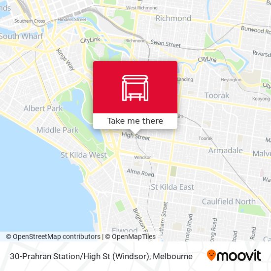 30-Prahran Station / High St (Windsor) map