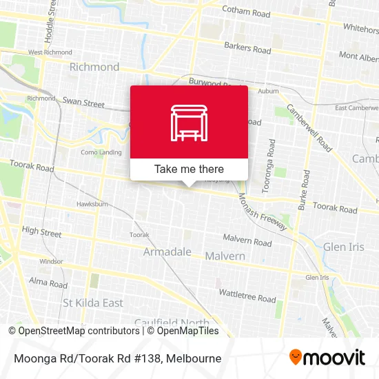 Mapa Moonga Rd/Toorak Rd #138