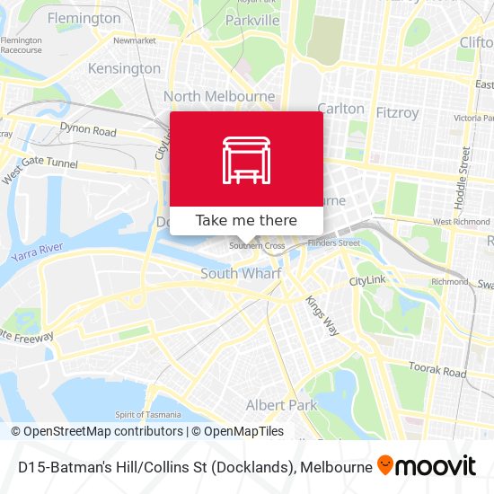 D15-Batman's Hill / Collins St (Docklands) map