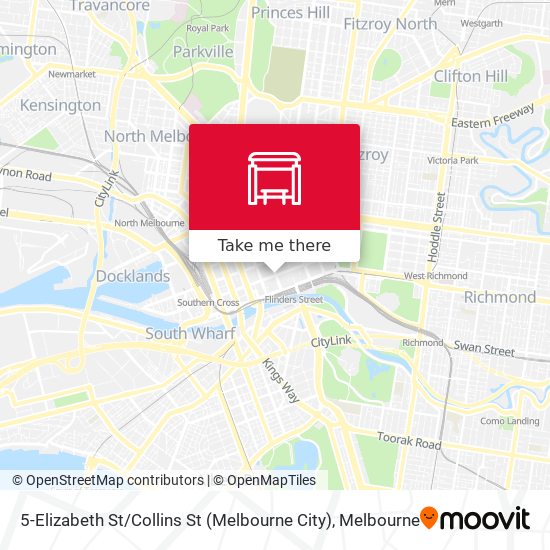 Mapa 5-Elizabeth St / Collins St (Melbourne City)