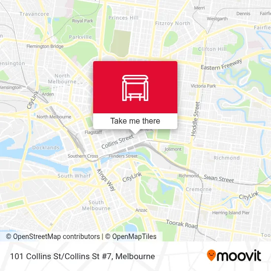 Mapa 101 Collins St/Collins St #7