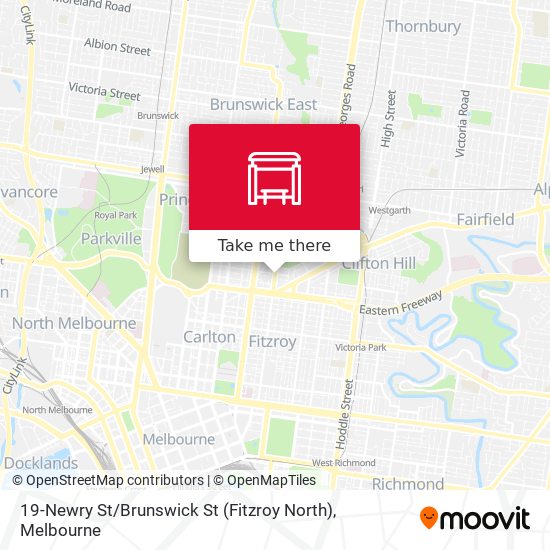 19-Newry St / Brunswick St (Fitzroy North) map