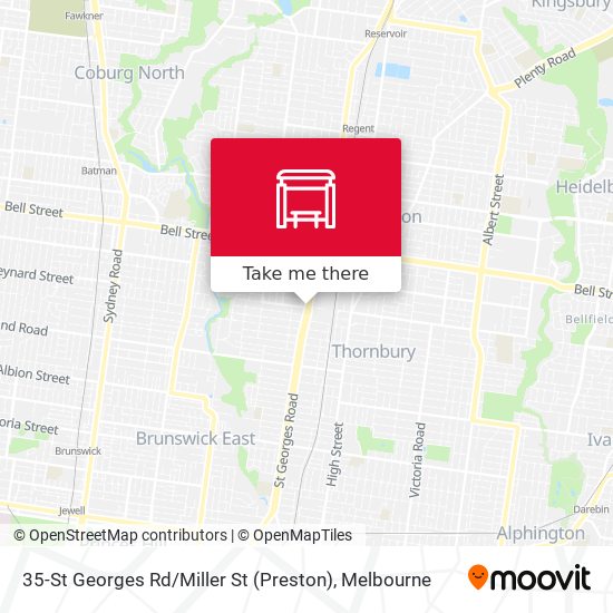 35-St Georges Rd / Miller St (Preston) map