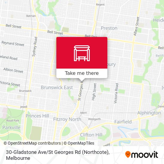 30-Gladstone Ave / St Georges Rd (Northcote) map