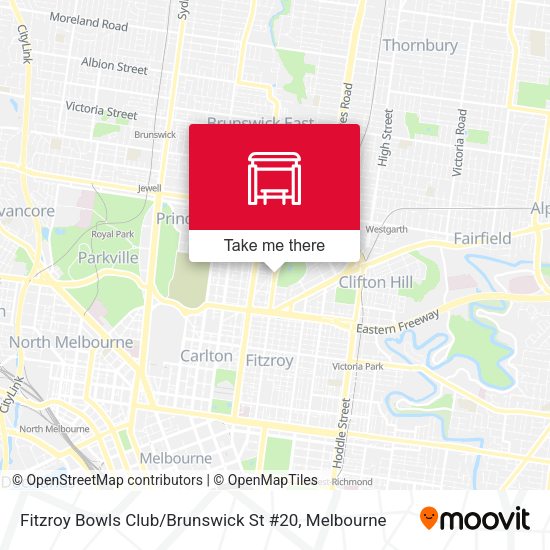 Fitzroy Bowls Club / Brunswick St #20 map
