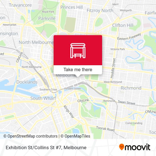 Exhibition St/Collins St #7 map