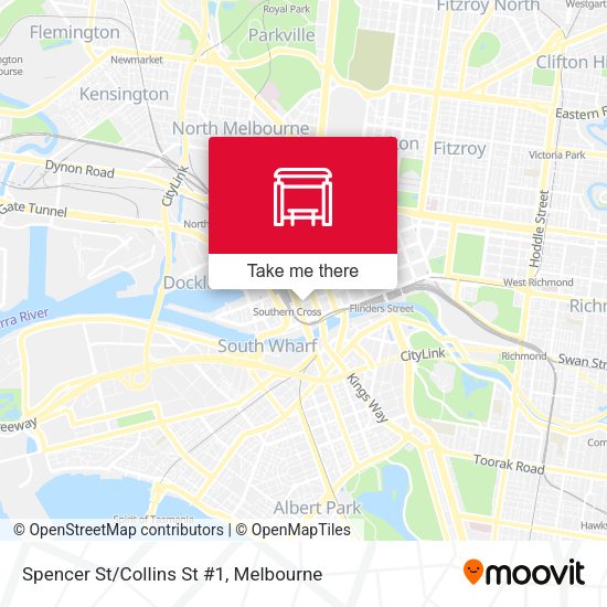 Spencer St/Collins St #1 map