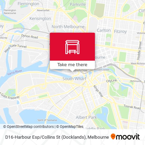 D16-Harbour Esp / Collins St (Docklands) map