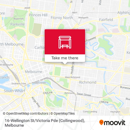 16-Wellington St / Victoria Pde (Collingwood) map