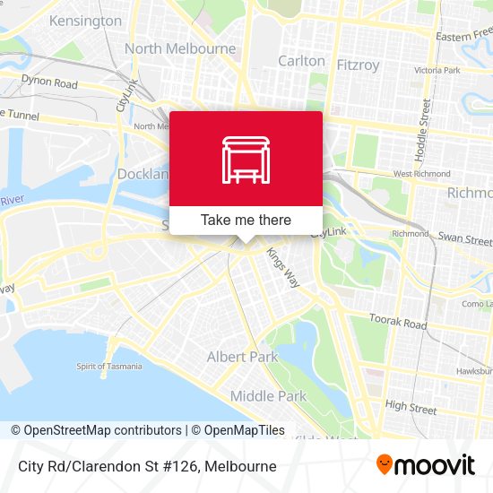 City Rd/Clarendon St #126 map