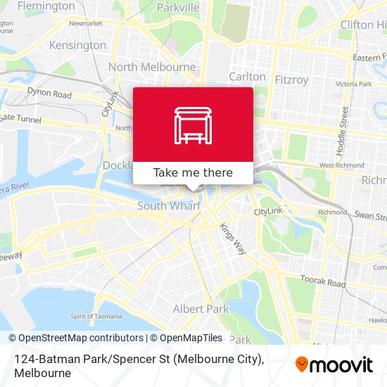 Mapa 124-Batman Park / Spencer St (Melbourne City)