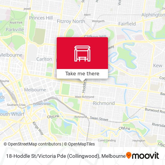 18-Hoddle St / Victoria Pde (Collingwood) map