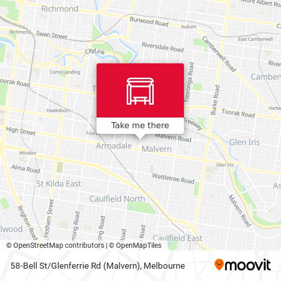 58-Bell St / Glenferrie Rd (Malvern) map