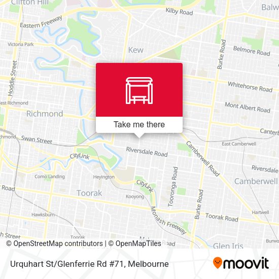 Urquhart St/Glenferrie Rd #71 map