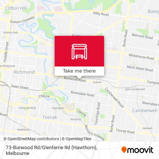 73-Burwood Rd / Glenferrie Rd (Hawthorn) map